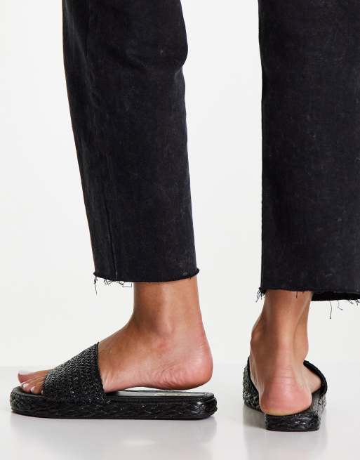 Ego Beach Bums woven sliders in black, 3 of 4