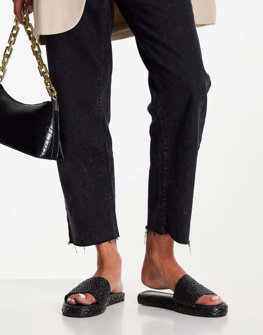 Ego Beach Bums woven sliders in black, 4 of 4
