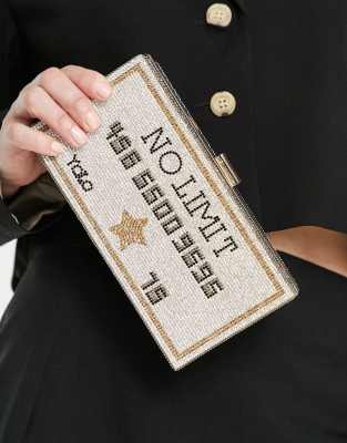 Egó Ego Boujee Hardcase Bag In Diamante With No Limit Printsilver In