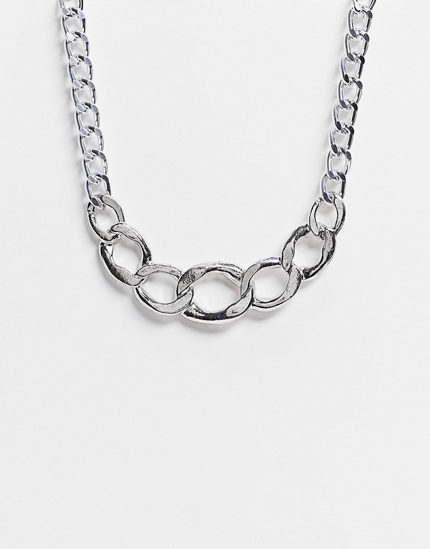 Ego chunky chain link necklace in silver