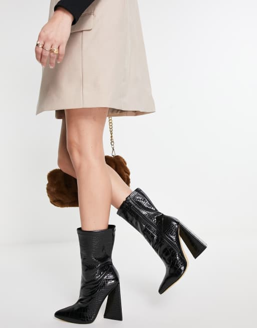 Bottines talon evase deals