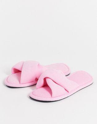 Ego Good Times cross strap slippers in pink