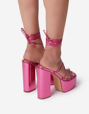 heel sandals pink