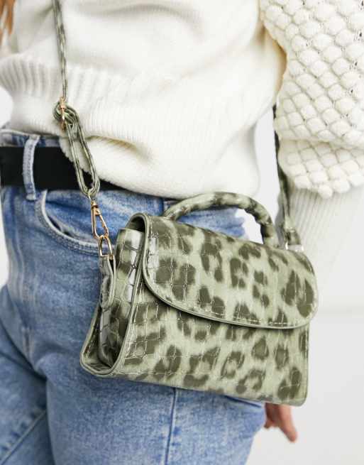 Green leopard deals print bag