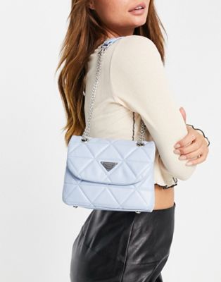 Ego padded mini shoulder bag in blue | ASOS