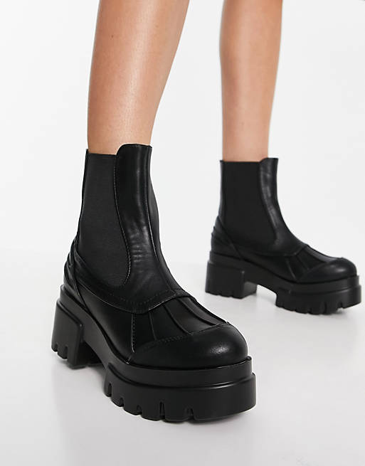 Ego Raven chunky boots in black