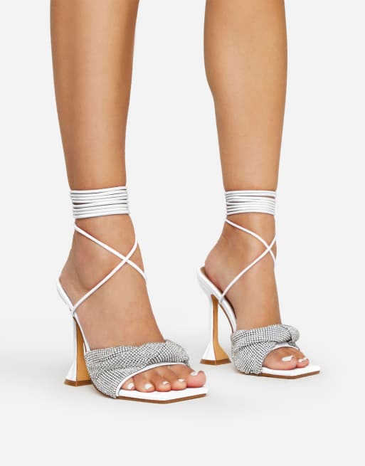 Ego - Sami - Sandalen met opvallende hakken en zilveren diamantjes