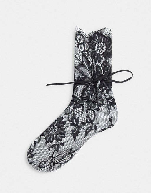 Ego socks in black lace