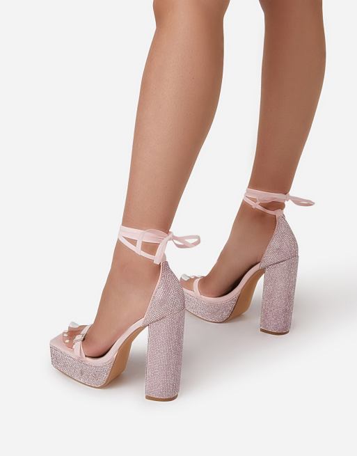 Blush 2025 sparkle heels