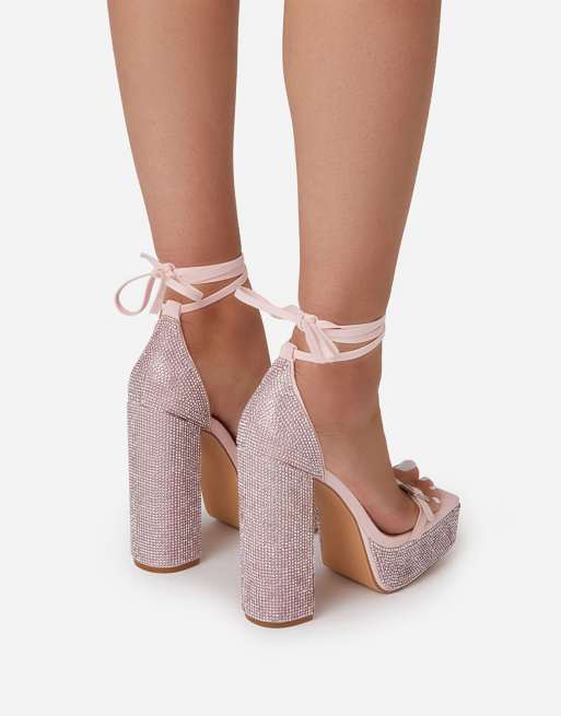 Blush 2025 sparkle heels