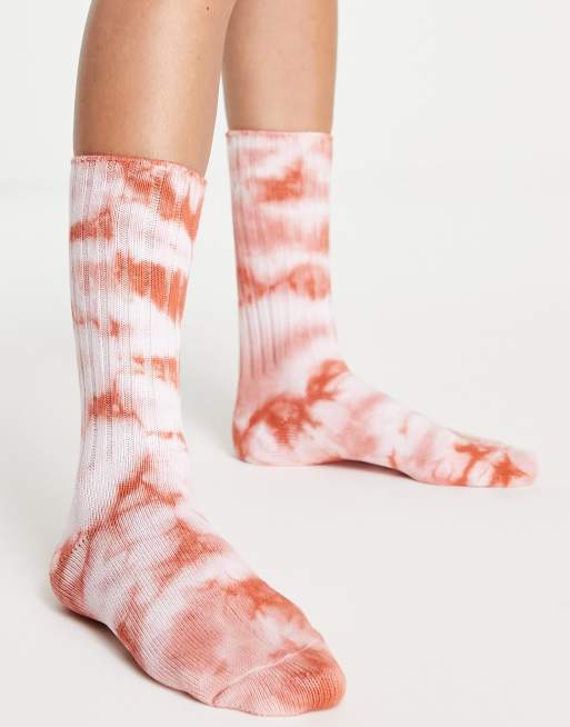 Ego tie dye socks in orange