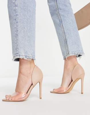 absatzsandalen beige