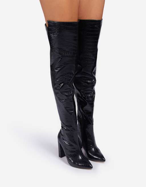 Croc over the outlet knee boots