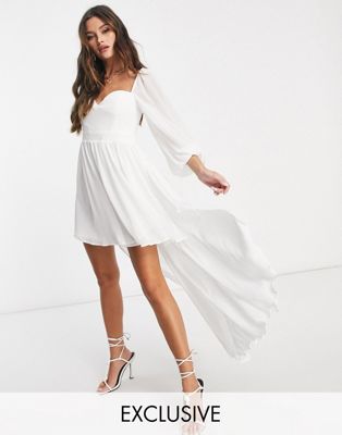 asos white occasion dress