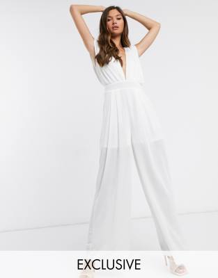 cream formal jumpsuit