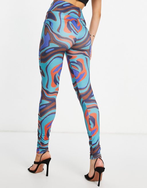 Ei8th Hour high waist leggings in swirl print (part of a set), 2 of 4