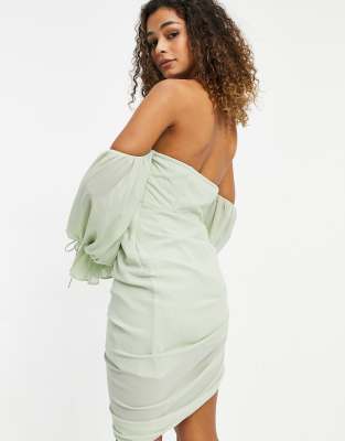 tight sage green dress