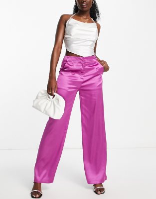 EI8TH HOUR Ei8th Hour wide leg tailored trousers in purple