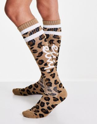 Eivy Cheerleader socks in leopard