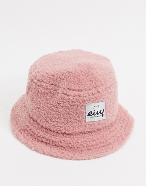 Eivy Full Moon sherpa bucket hat in pink