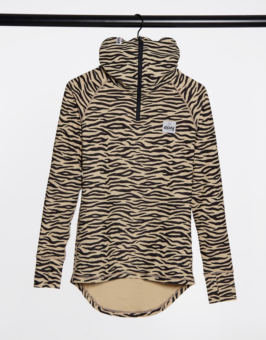 Eivy - Icecold - Thermo-top met 1/4e rit in zebraprint-Multikleur