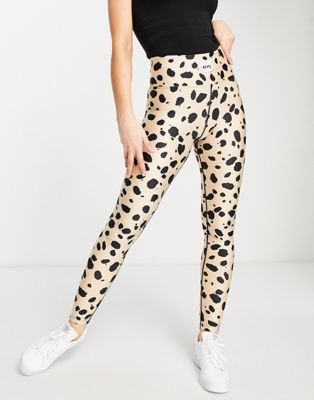 Eivy Ice Cold base layer leggings in cheetah 