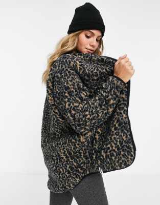 sherpa leopard jacket