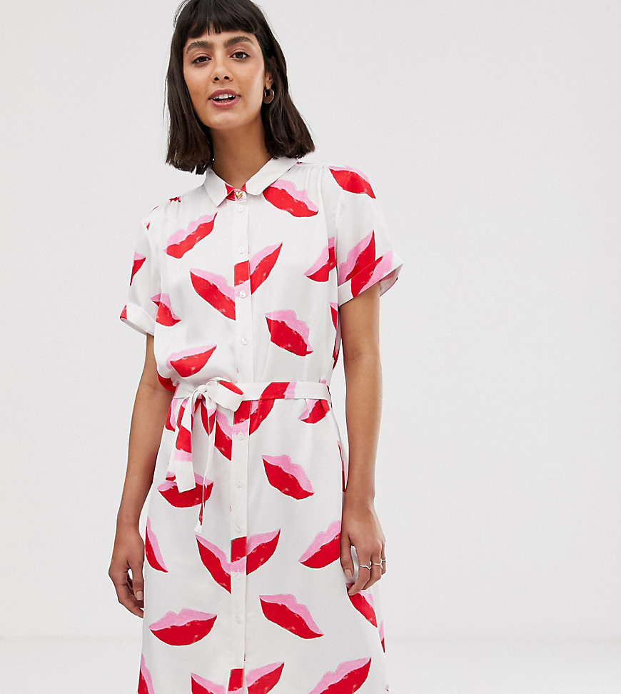Eksklusiv Mila kjole i læber-print fra Fabienne Chapot-Multifarvet