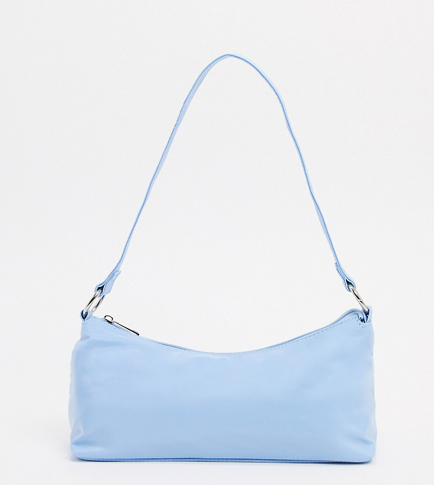 фото Эксклюзивная голубая нейлоновая сумка на плечо my accessories london-синий