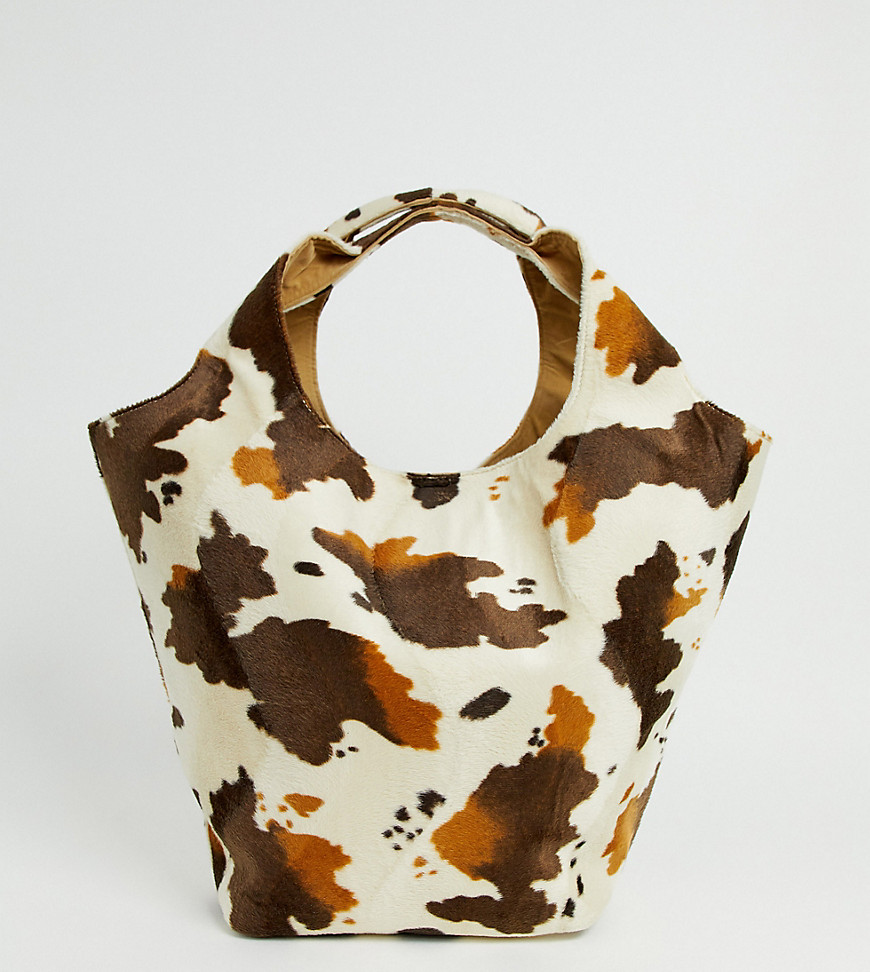 фото Эксклюзивная сумка-шоппер в стиле oversize с анималистичным принтом glamorous-мульти