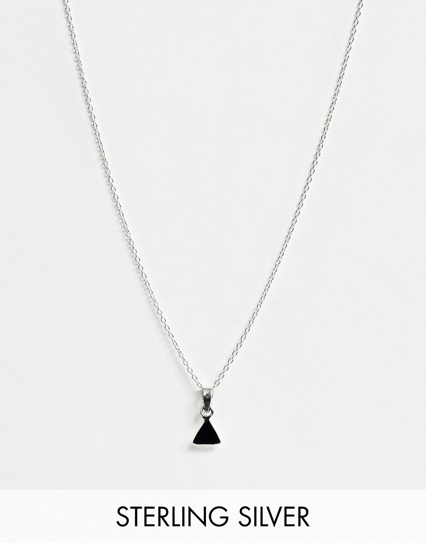 фото Эксклюзивное серебряное ожерелье с черным ониксом kingsley ryan-серебряный
