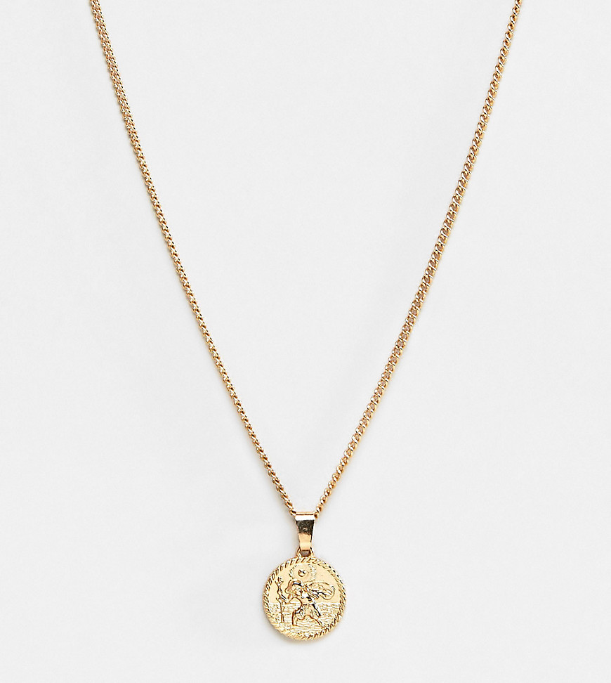 Эксклюзивное золотистое ожерелье с подвеской-монетой Liars & Lovers-Золотистый