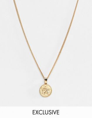 фото Эксклюзивное золотистое ожерелье с подвеской в виде монеты liars & lovers-золотой