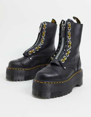 фото Эксклюзивные черные ботинки с 10 парами люверсов dr martens-черный