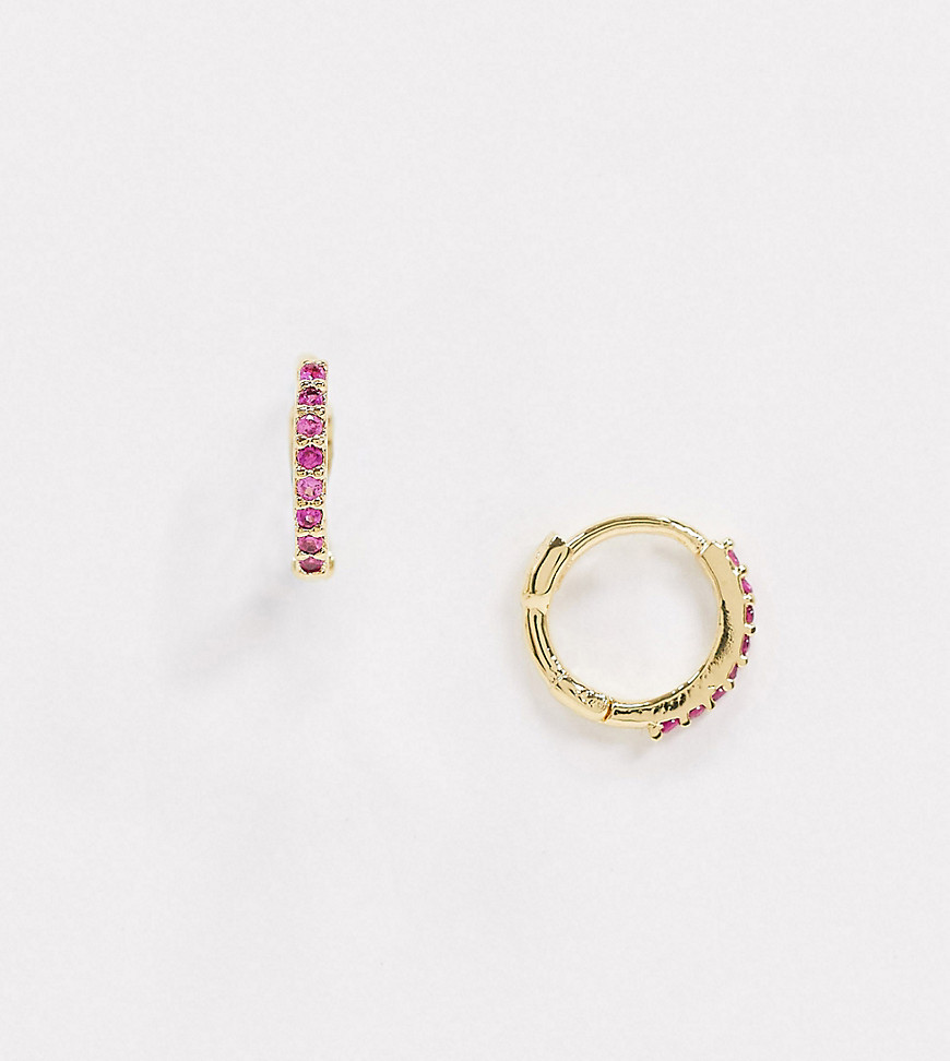 фото Эксклюзивные серебряные серьги-кольца с фианитами и позолотой 18 карат astrid & miyu