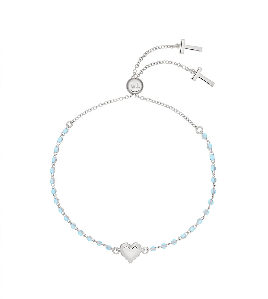 фото Эксклюзивный браслет на завязках с отделкой кристаллами серебристого и синего цветов ted baker exclusive saraah-серебристый