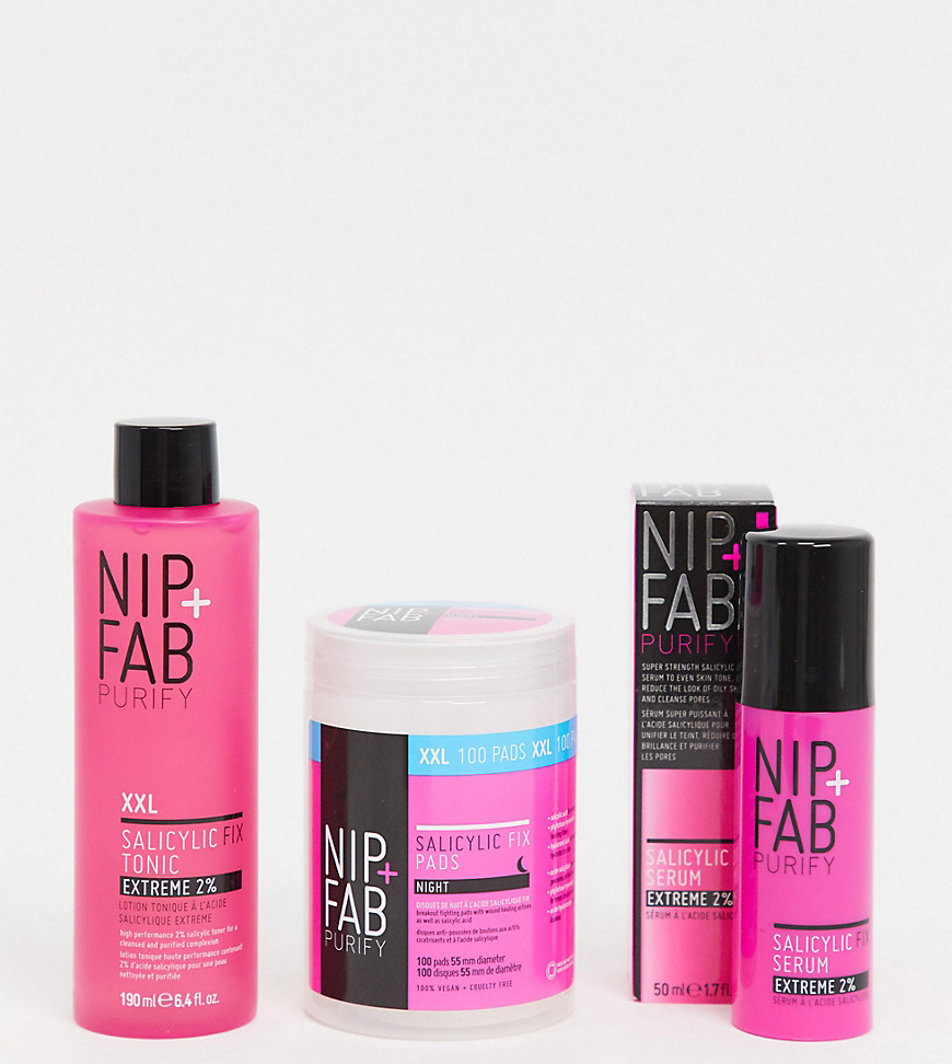 фото Эксклюзивный набор из 3 средств для кожи nip+fab x asos - salicylic purify 3 step regime-бесцветный