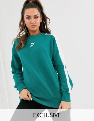 фото Эксклюзивный сине-зеленый свитшот puma t7