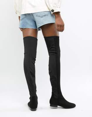 Эластичные ботфорты ASOS DESIGN-Черный