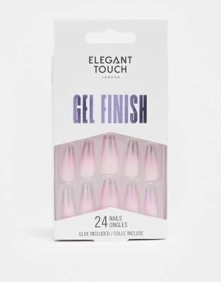 Elegant Touch False Nails - Velvet Glitter Lunar-Purple