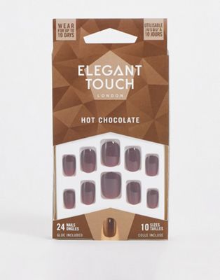 Elegant Touch Luxe Looks False Nails - Hot Chocolate