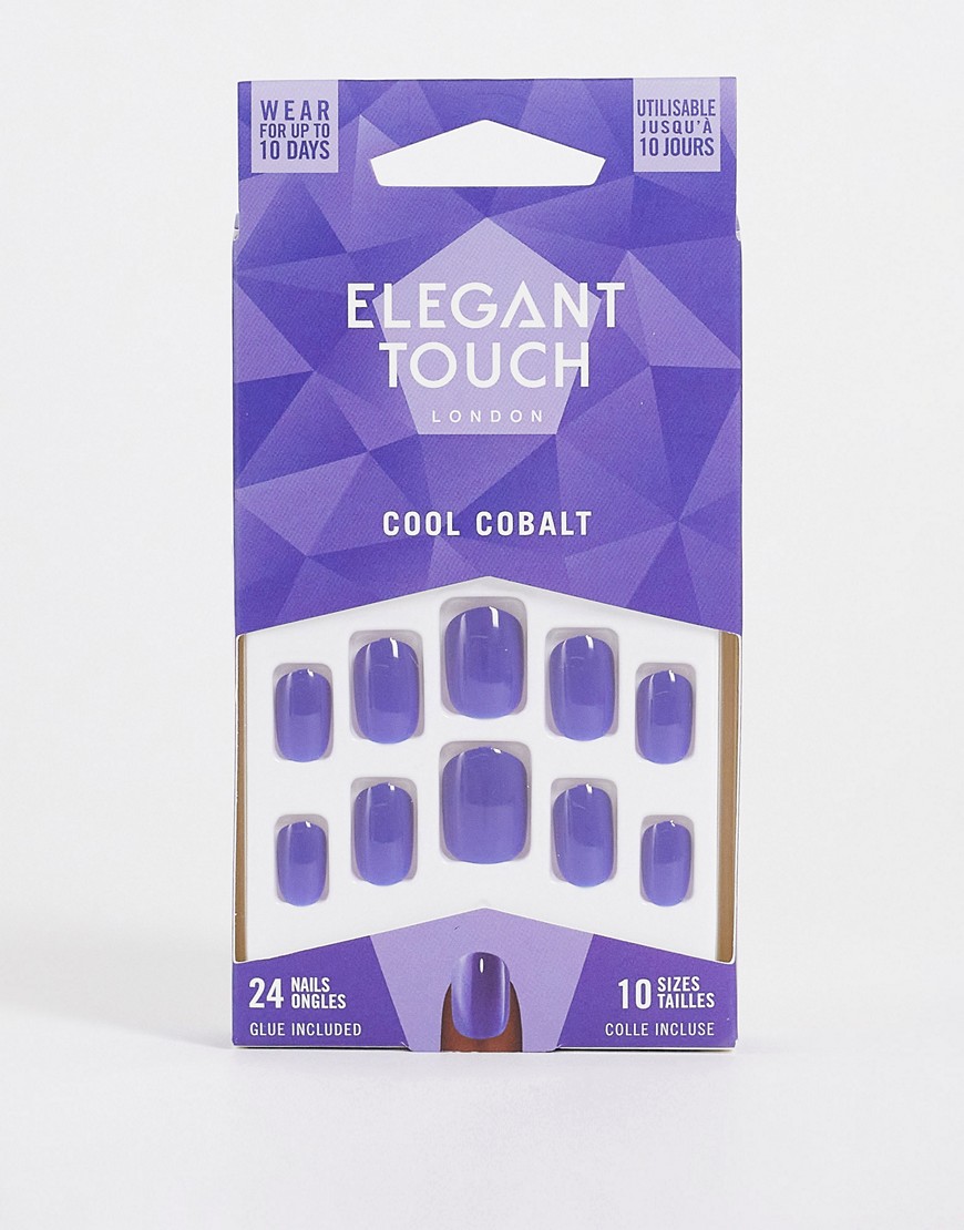elegant touch - luxe looks false nails - lösnaglar - cool cobalt-blå