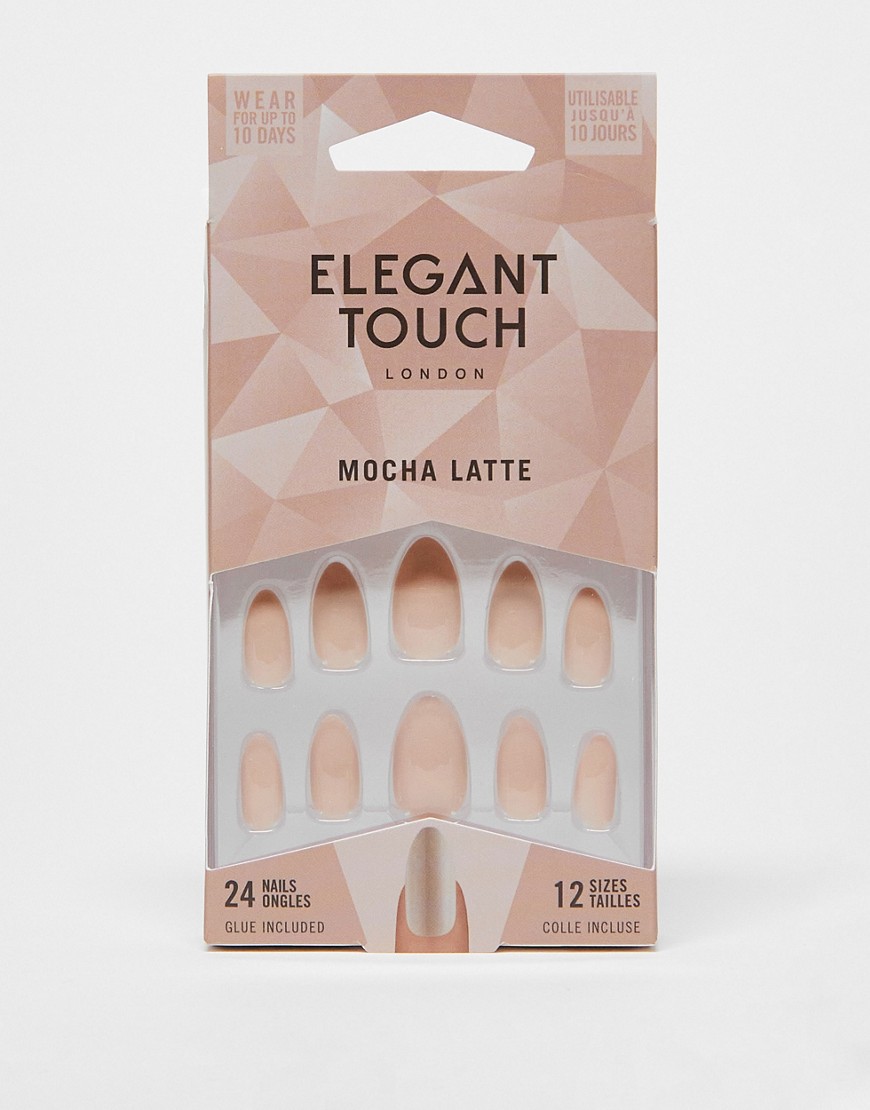 Elegant Touch Luxe Looks False Nails Mocha Latte-Brown