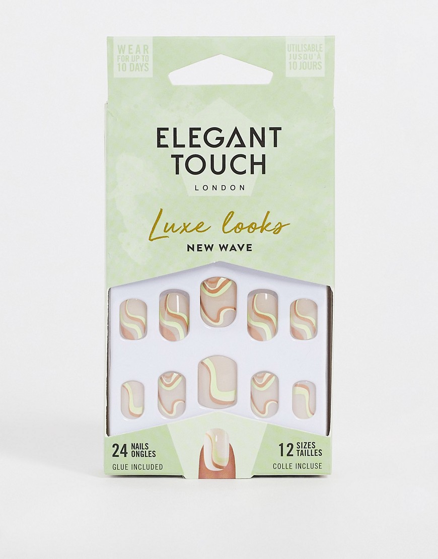 Elegant Touch Luxe Looks False Nails - New Wave-Multi