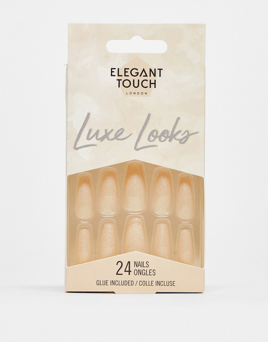 Elegant Touch Luxe Looks False Nails Peach Please-Orange