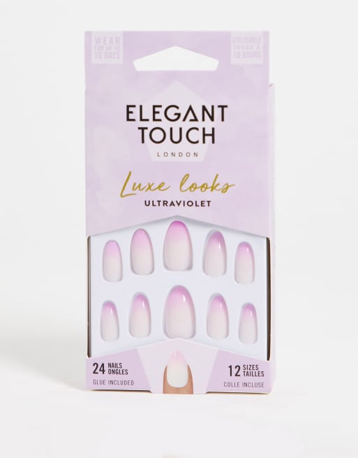 Elegant Touch Luxe Looks Ultra Violet False Nails 