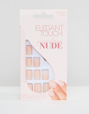 Elegant Touch – Nude Collection – Eckige matte Nägel-Neutral