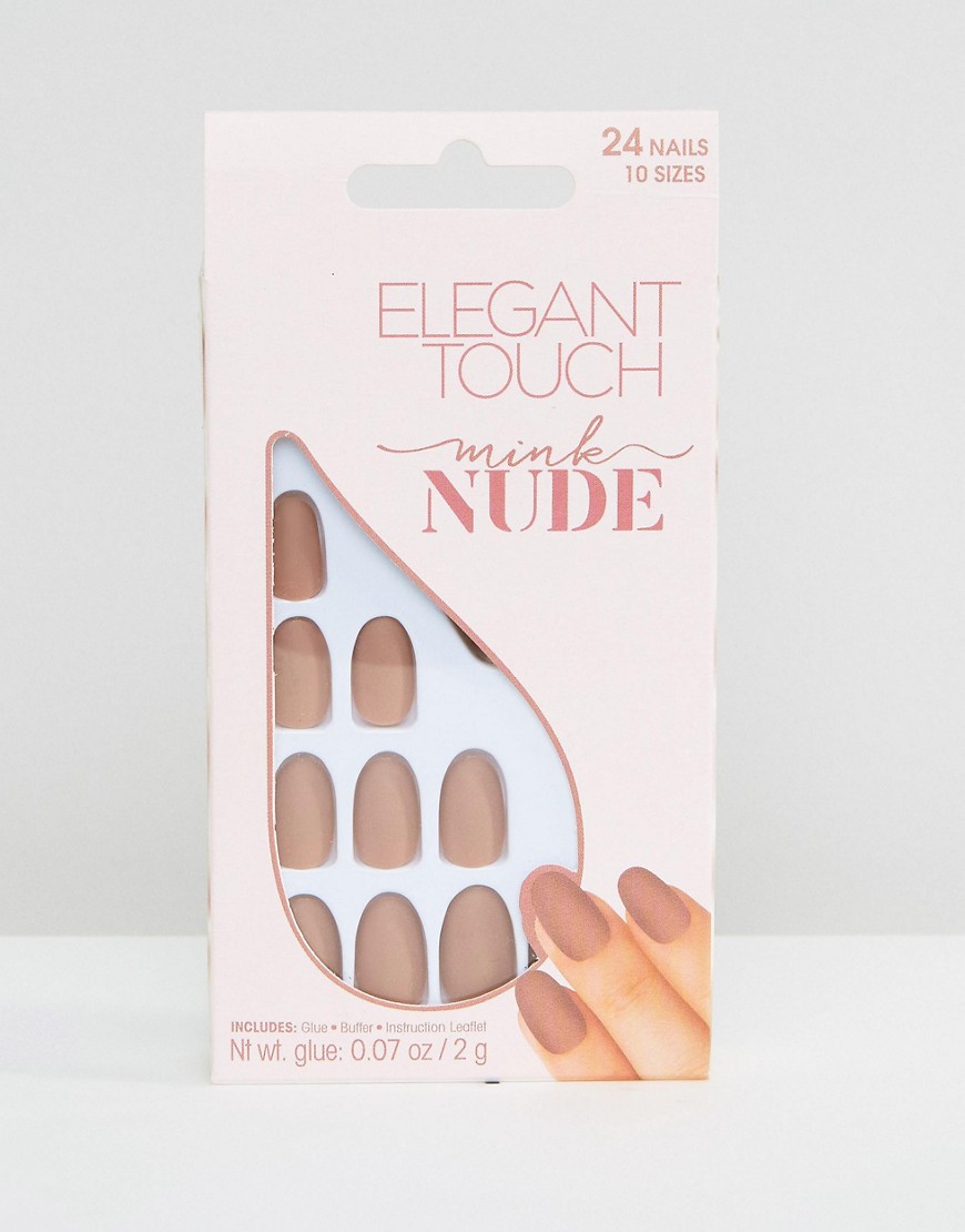 Elegant Touch – Nude collection – Ovala matta naglar-Beige