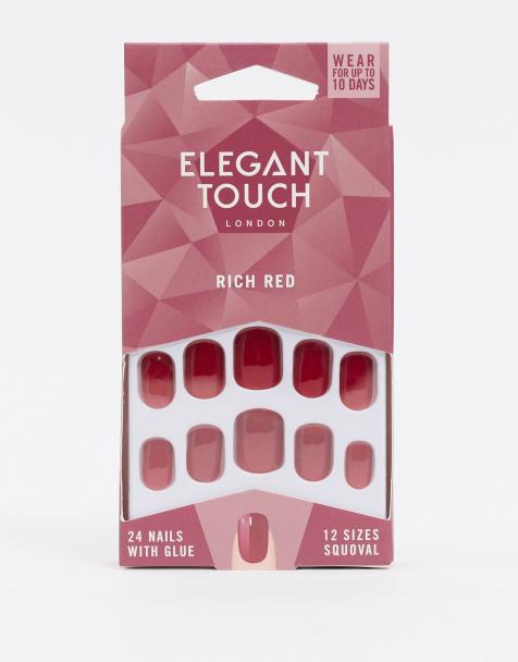 Elegant Touch Rich Red False Nails - view 1