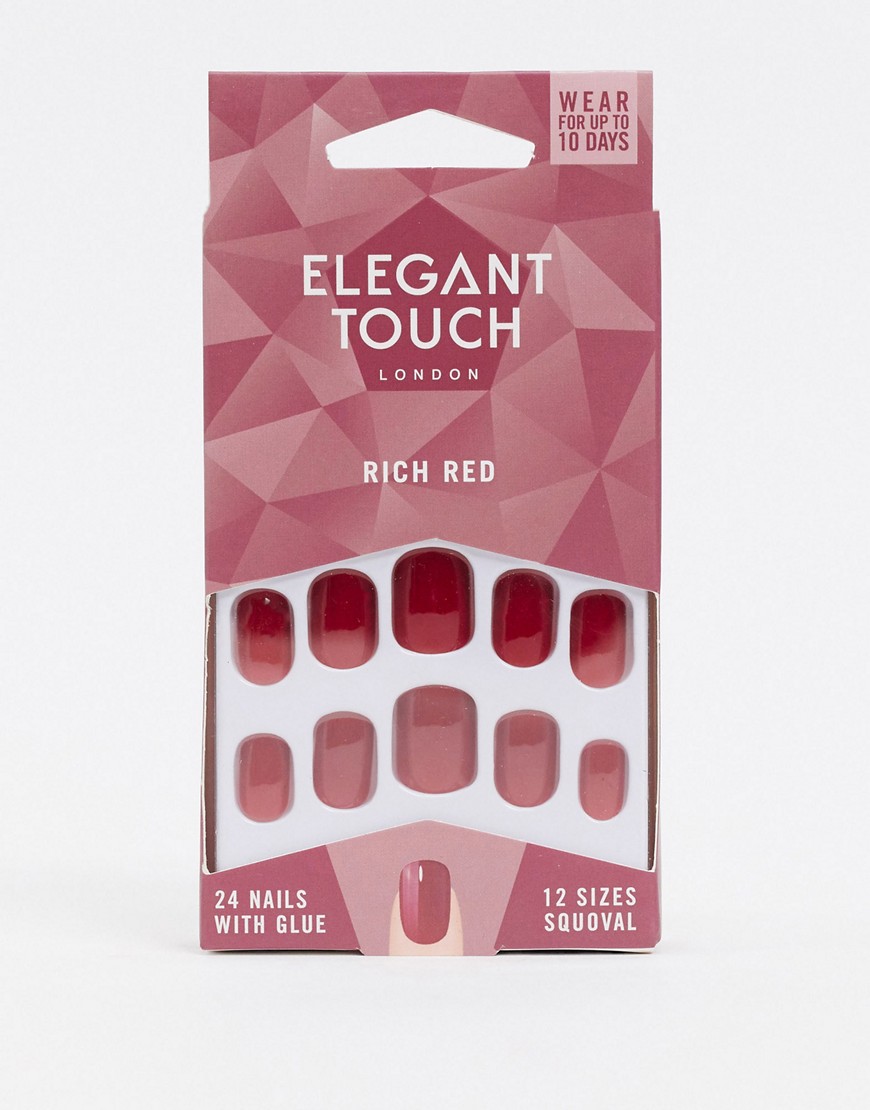 elegant touch - rich red - unghie finte-multicolore